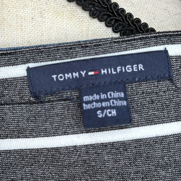Tommy Hilfiger Women's Small Navy White Boardwalk Stripe Sheath Dress - Picture 6 of 6